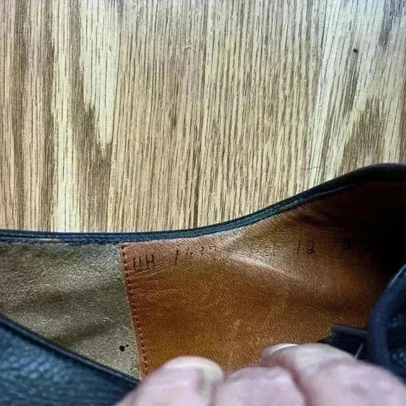 Salvatore Ferragamo Men’s Black Pebbles Leathern Oxford Shoes - Size 12 - Picture 3 of 9